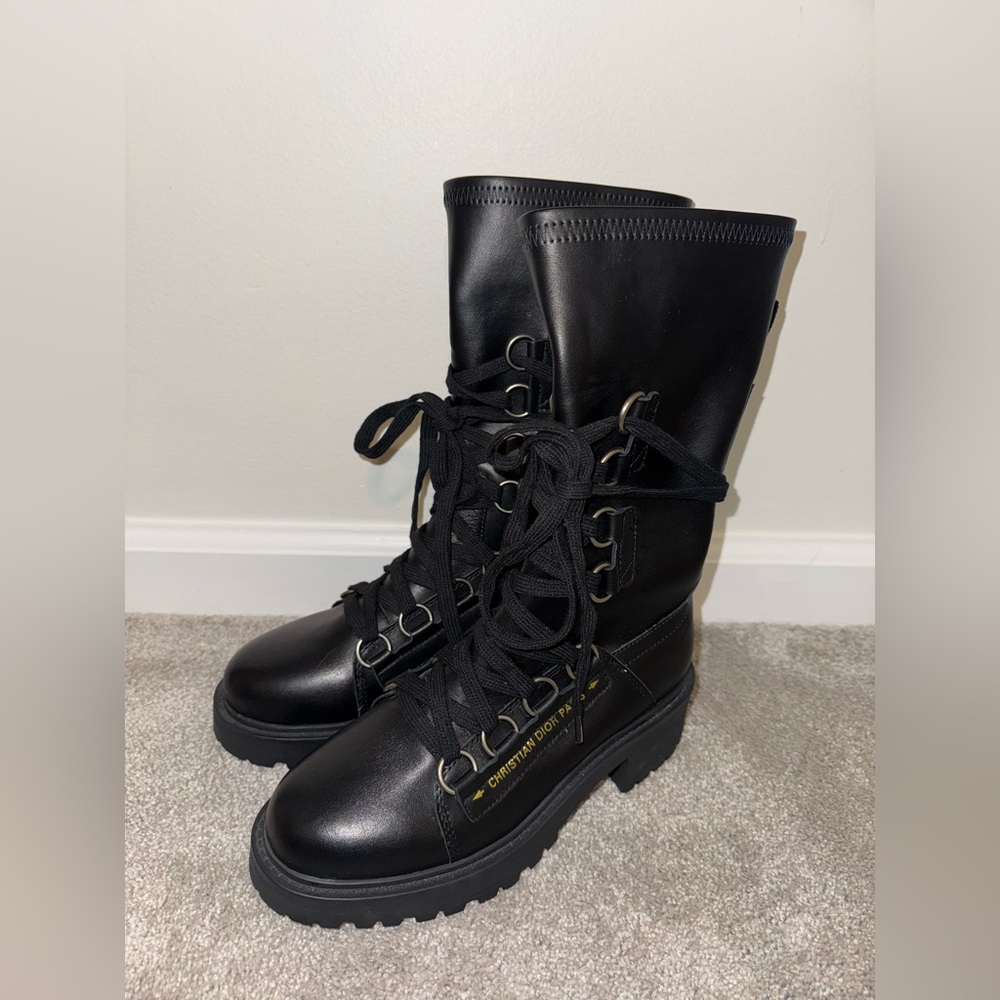 Black Dior Combat Boots